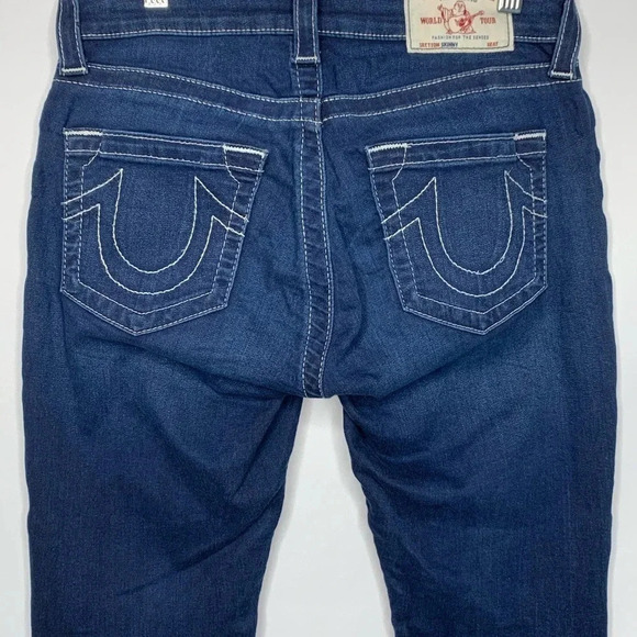 True Religion Dark Wash Curvy Contour Skinny Jeans Size 26 - Picture 11 of 15